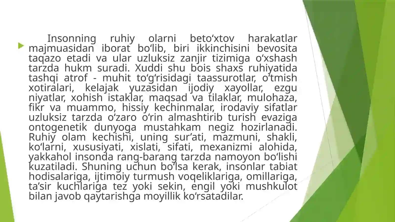 Umumiy psixologiya fanidan taʼlim 4