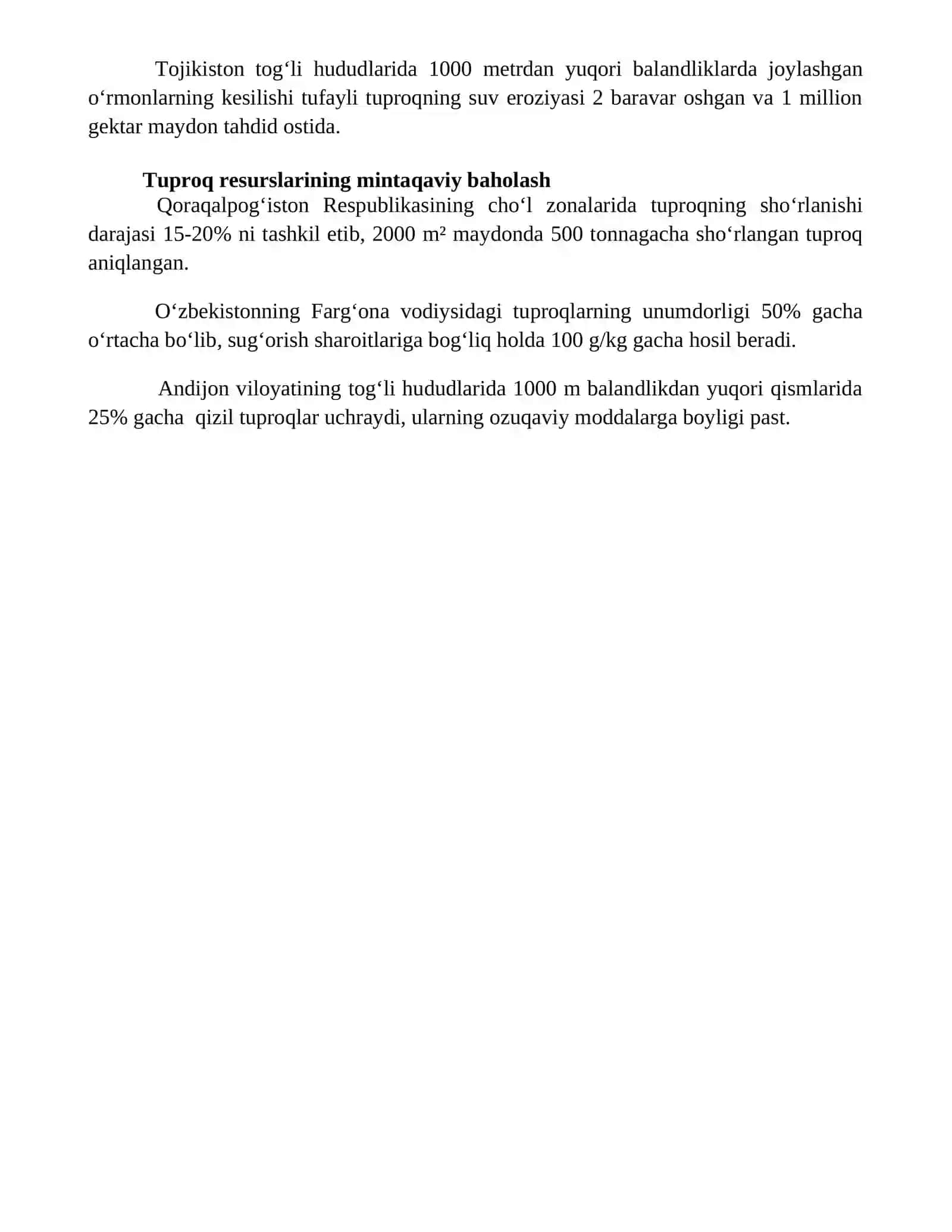 Tuproqlarni hududiy rayonlashtirish 4
