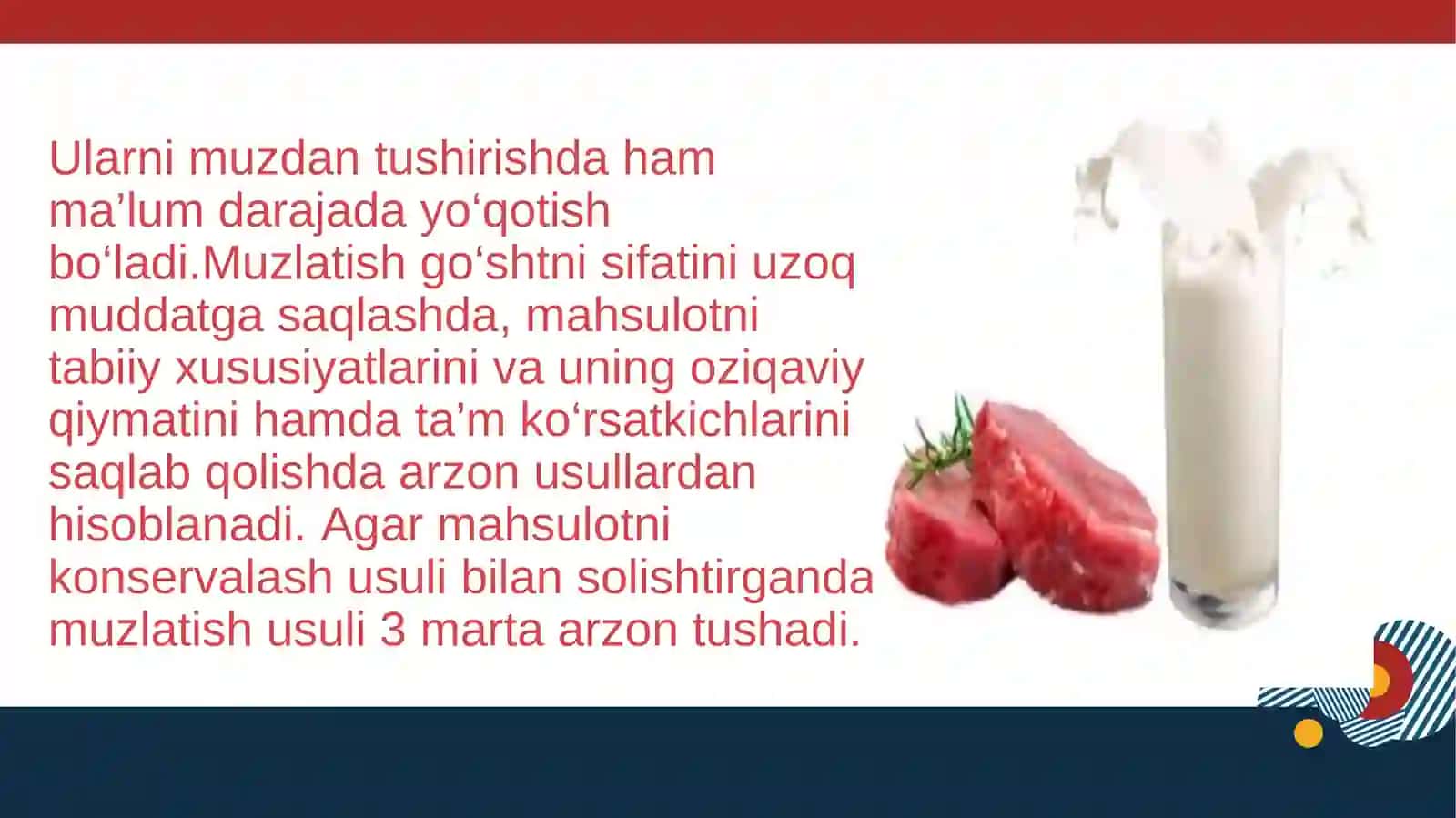 Go‘sht va sut mahsulotlarini muzlatish va saqlashdagi 4
