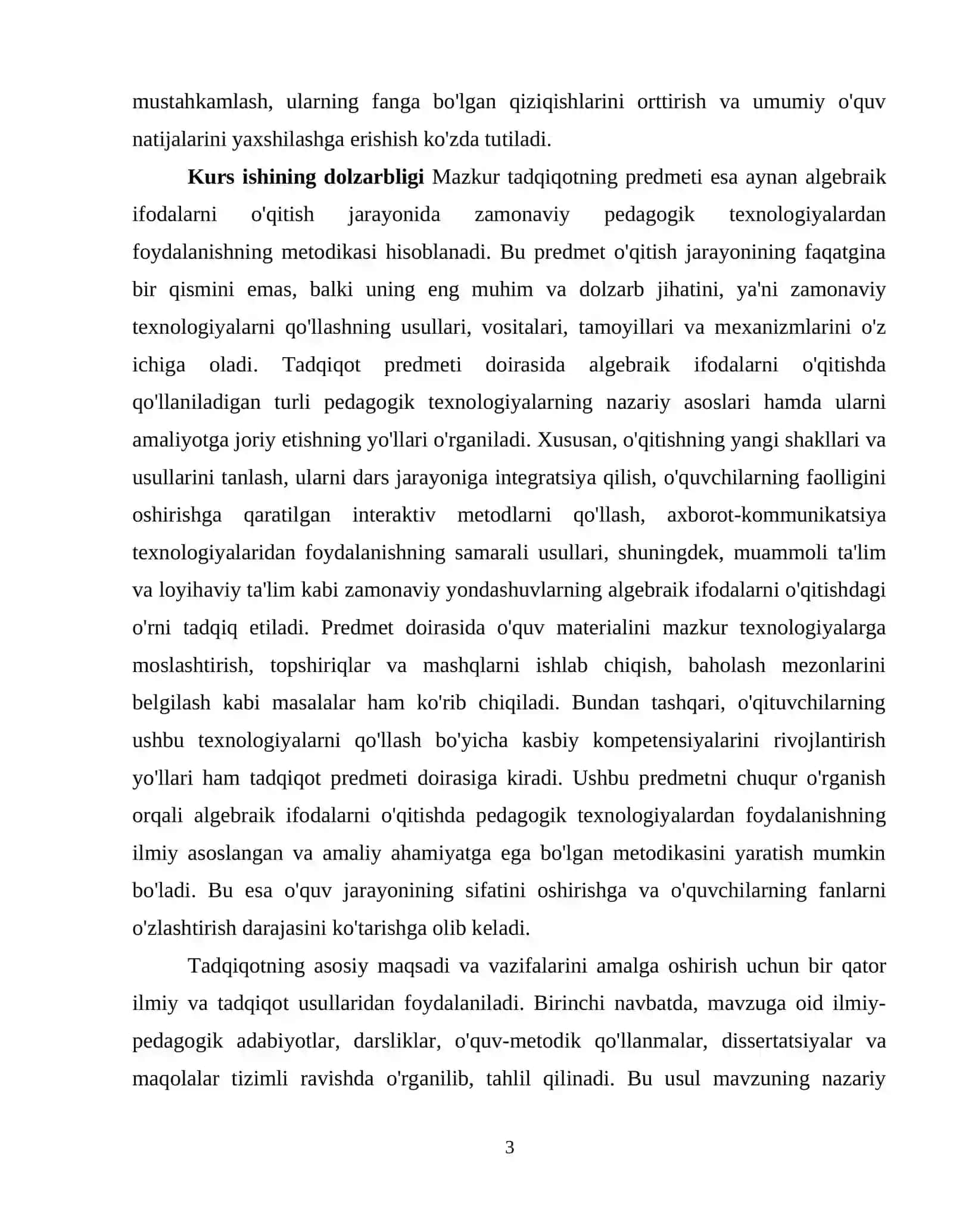 Mavzu: Algebraik ifodalarni o‘qitishda pedagogik texnologiyalardan foydalanish metodikasi 4