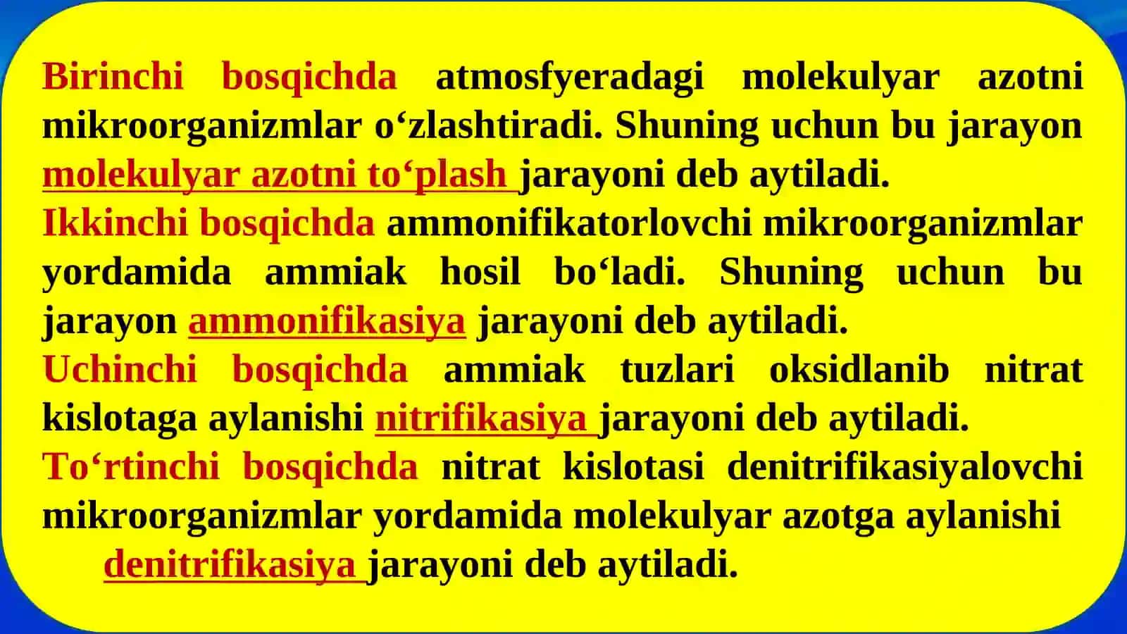 Azotning mikrobiologik aylanishi 4