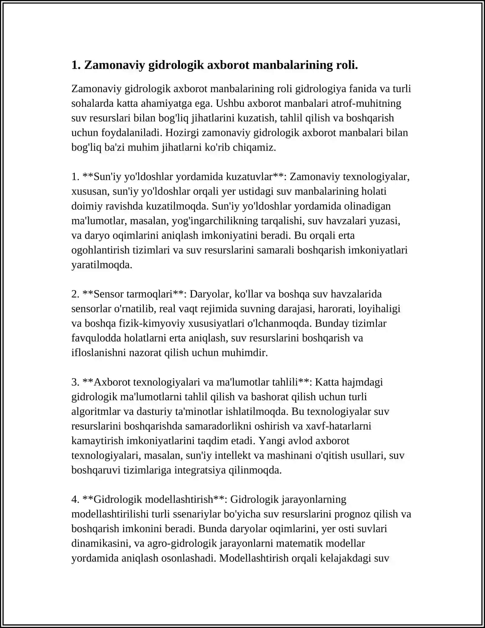 Zamonaviy gidrologik axborot manbalar 4
