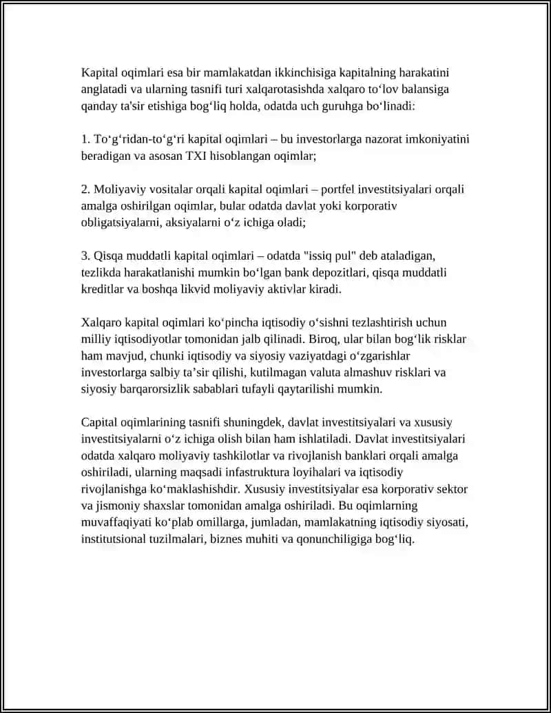 XALQARO INVESTITSIYAR VA KAPITAL OQIMLARI NAZARIYASI 4