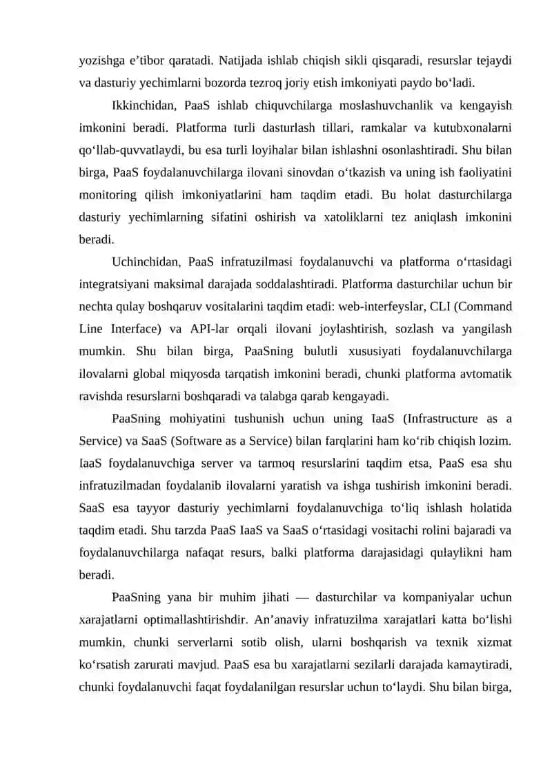 PaaS infratuzilmasini yaratish va foydalanish 4
