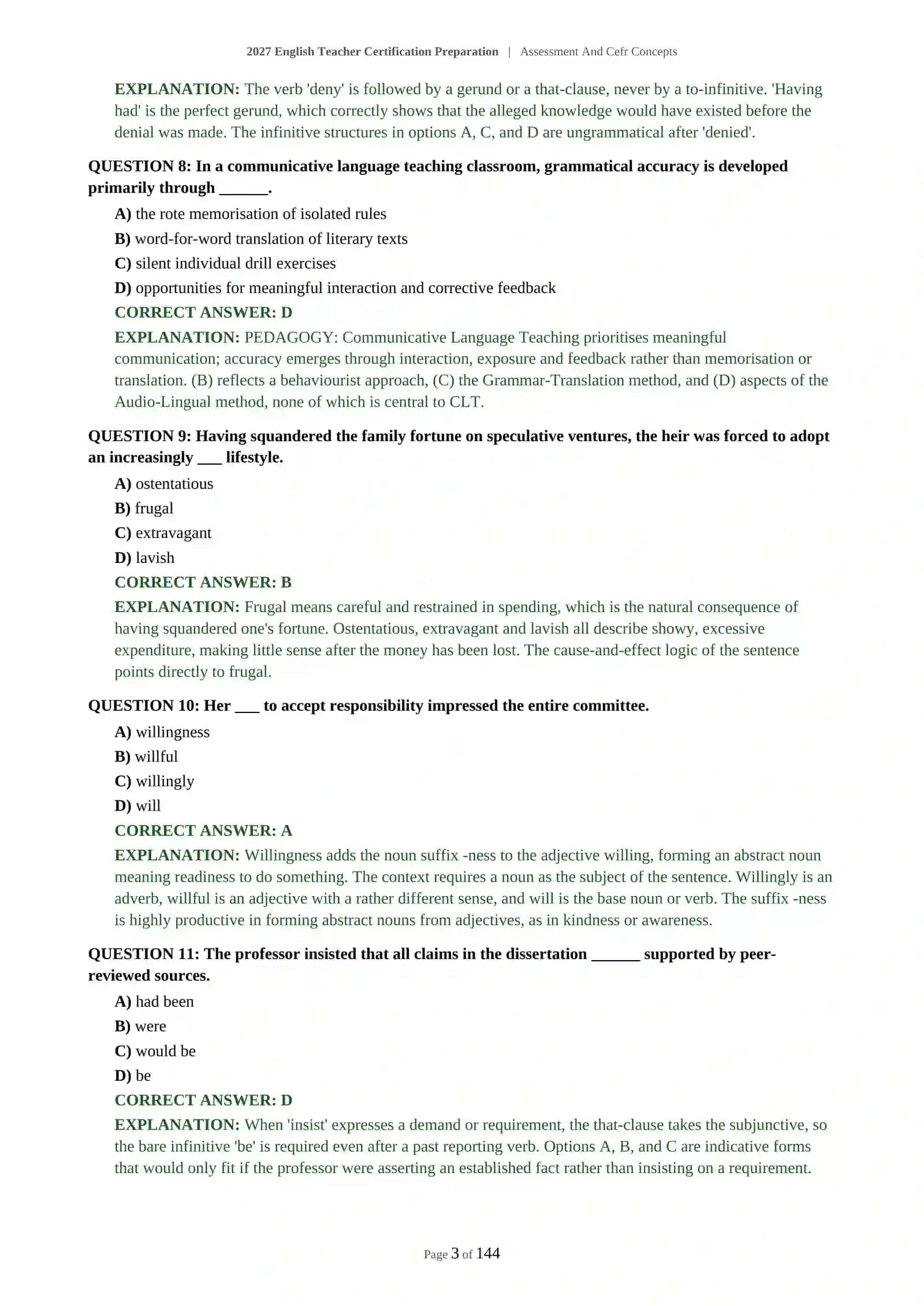 2027 English Teacher Certification Preparation | Assessment And Cefr Concepts 4