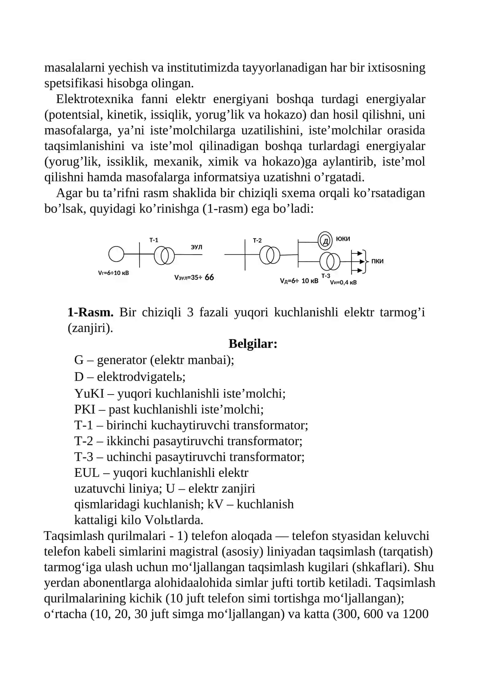 Yuqori kuchlanishli taqsimlovchi qurilmalar 4