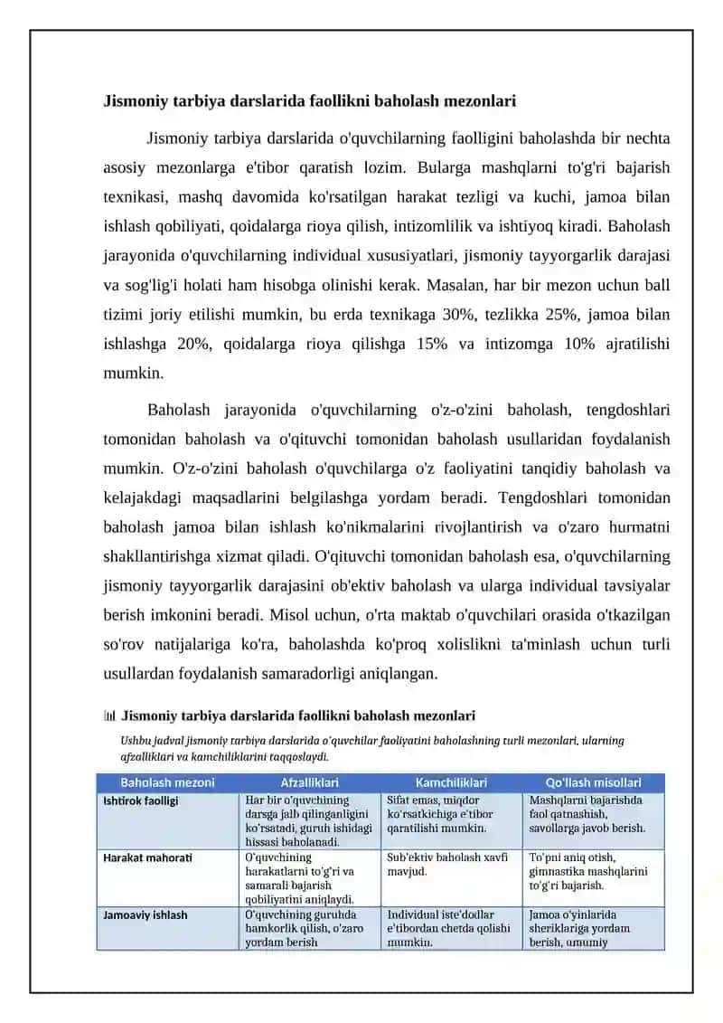 O'quvchilar faoliyatini jismoniy tarbiya darsida taqdim qilish 4
