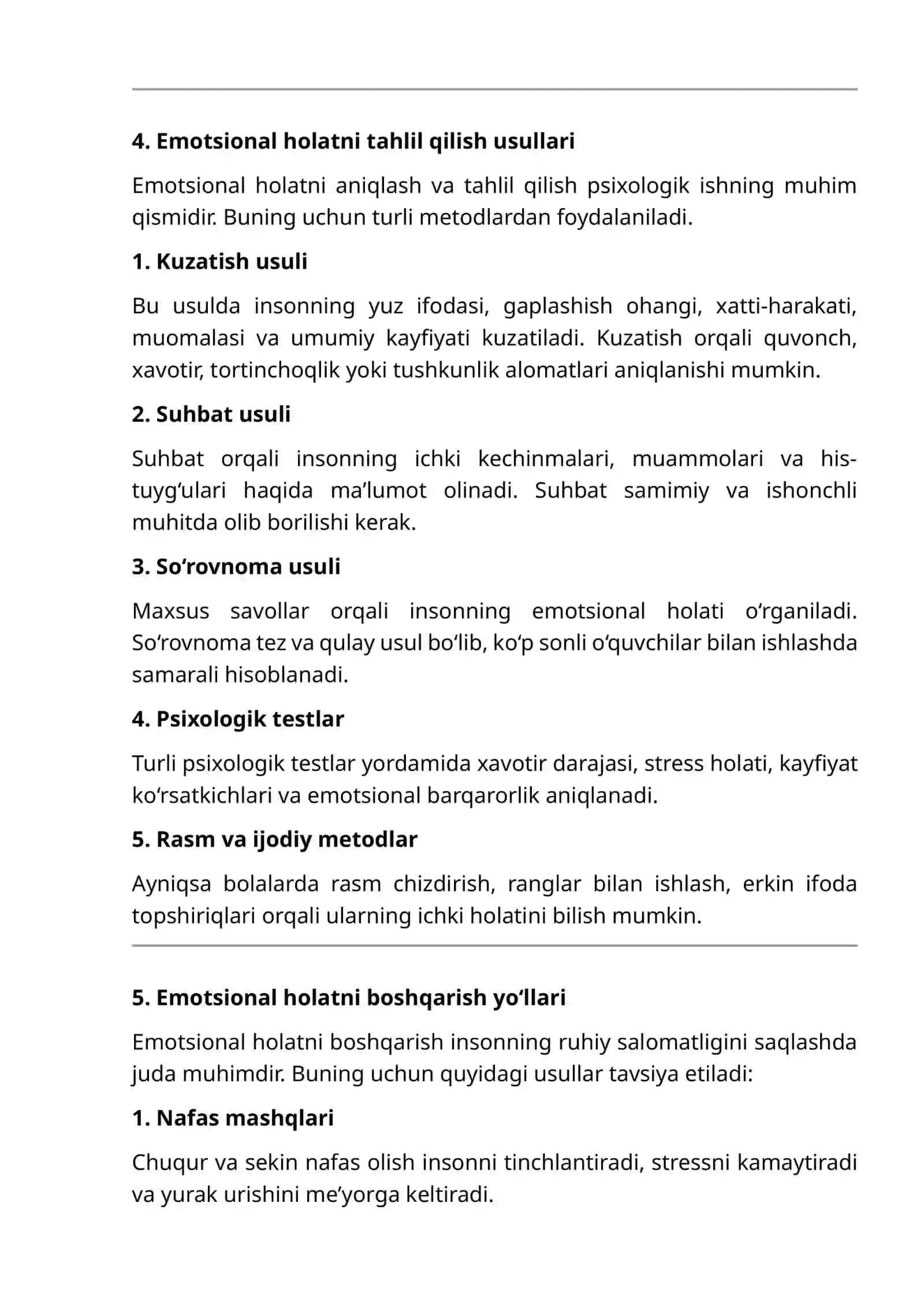 EMOTSIONAL HOLATNI TAHLIL QILISH BO‘YICHA LOYIHA ISHI 4