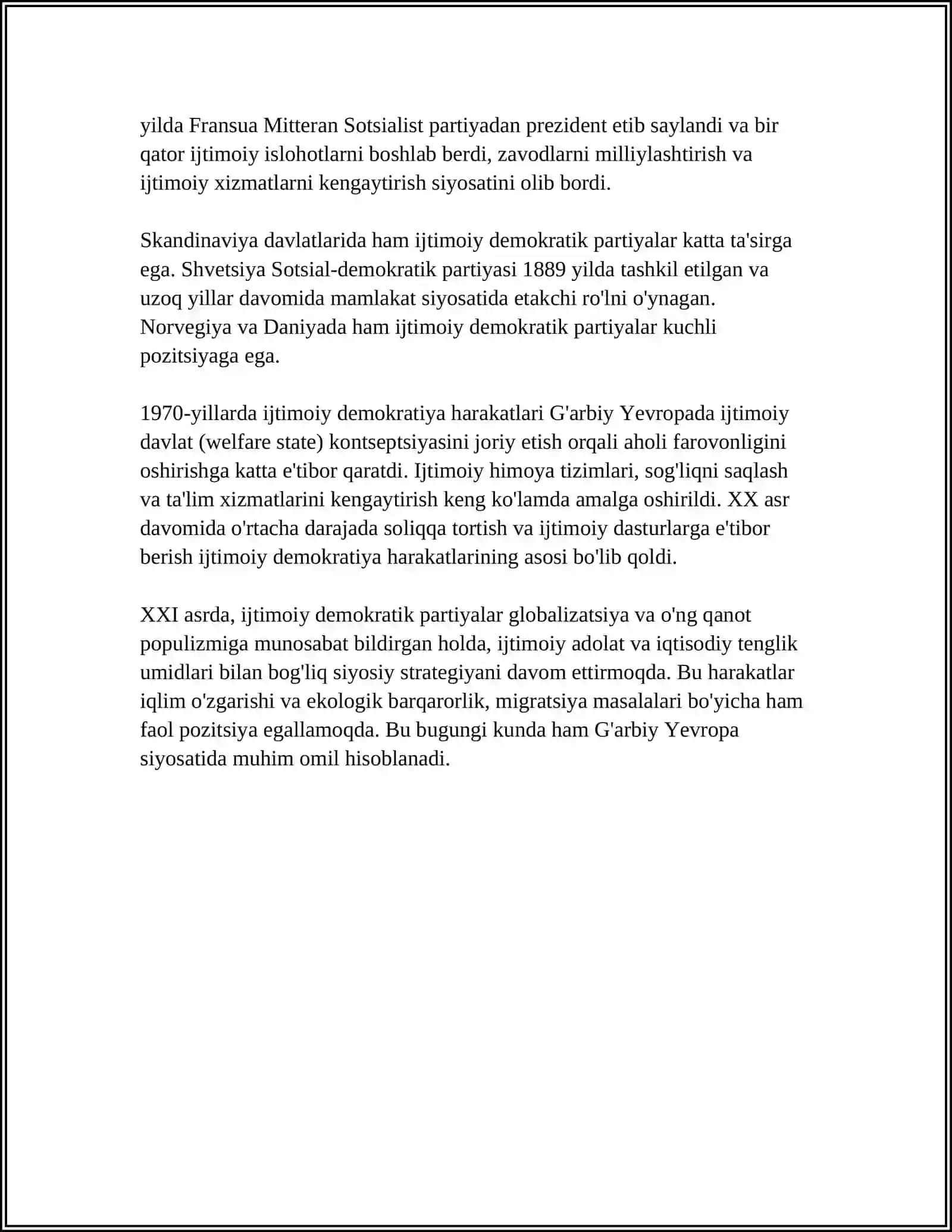 XIX ASRDA G‘ARBIY YEVROPADAGI SOTSIAL QARASHLARNING XUSUSIYATLARI 4