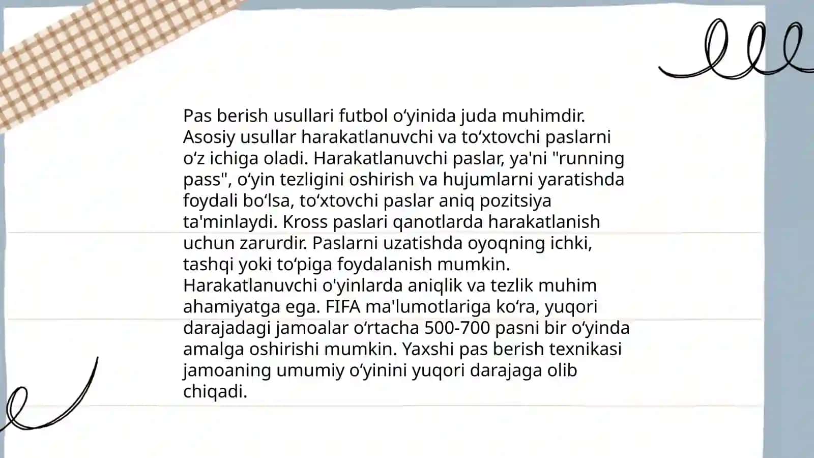 Futbol oʻyinining texnika va taktikasi haqida 4