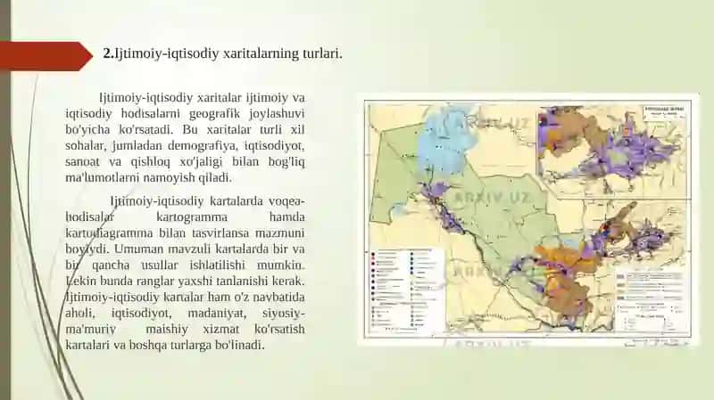 Ijtimoiy-iqtisodiy kartalarning geografik asoslari 4