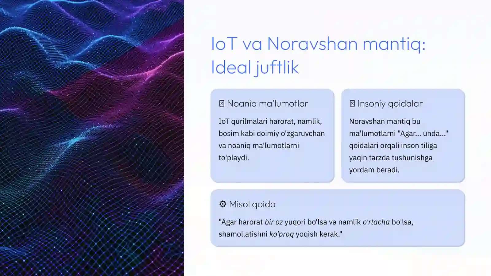 Noravshan mantiq yordamida IoT qurilmalari uchun qaror qabul qilish modellarini qurish 4