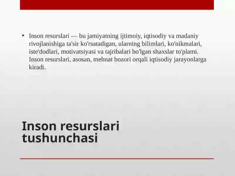 Jahonxo’jaligidagi inson resurslari 4