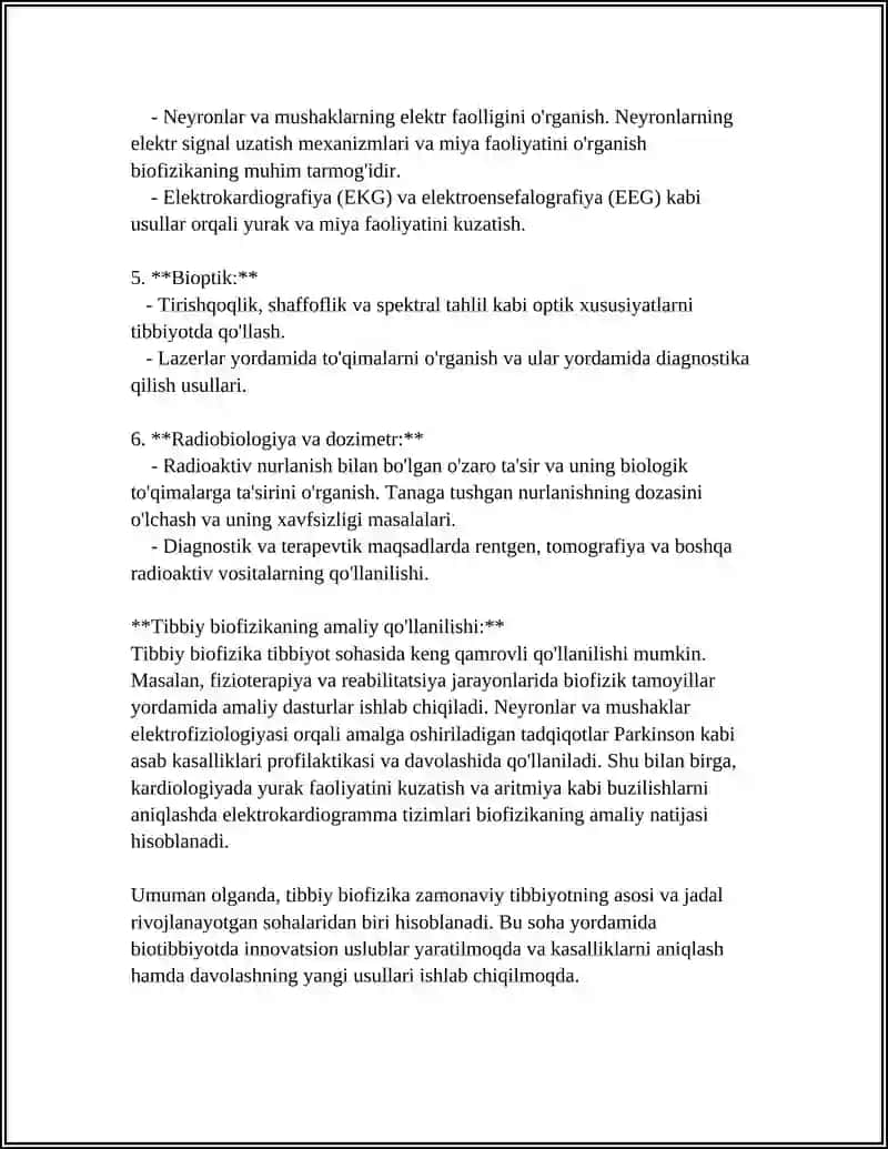Tibbiy biofizika faniga kirish 4