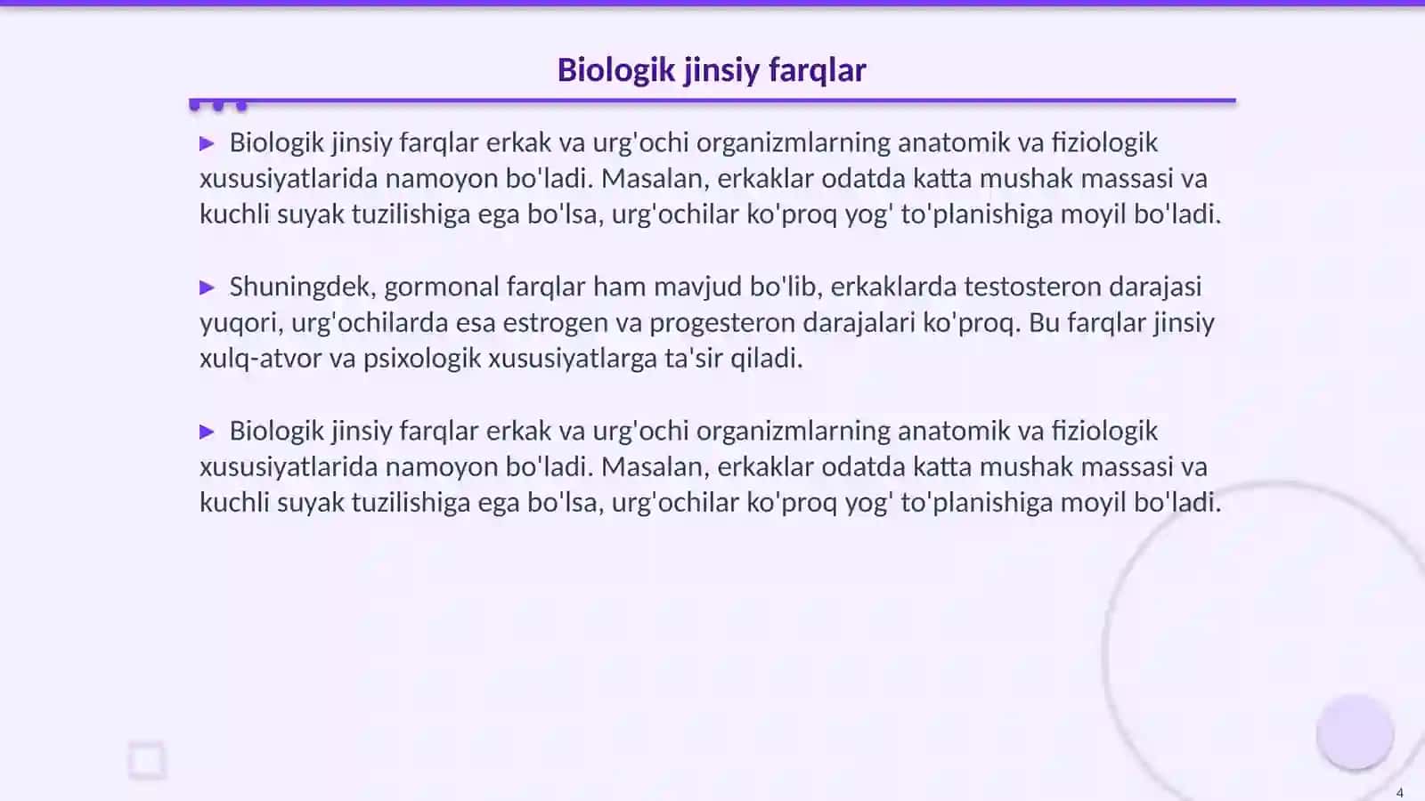 Jinsiy dimorfizm va individning psixologik tavsifi 4