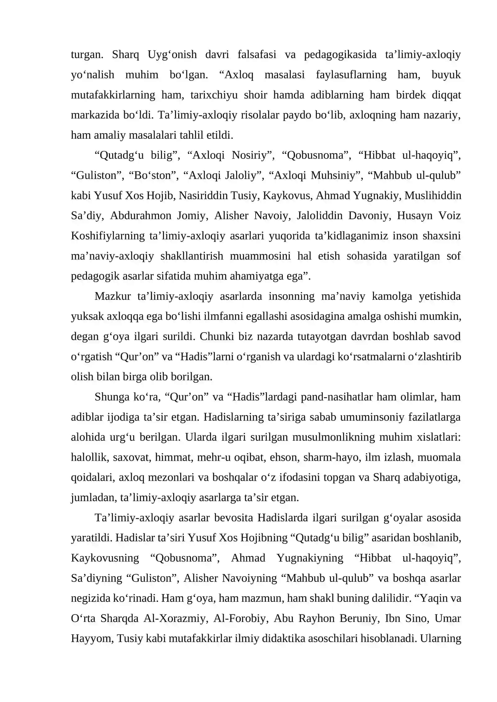 AXLOQI MUHSINIY DAGI TARIQATNING MA'NOSI VA UNGA TEGISHLI NARSALAR HAQIDA BOBI TAHLILI 4