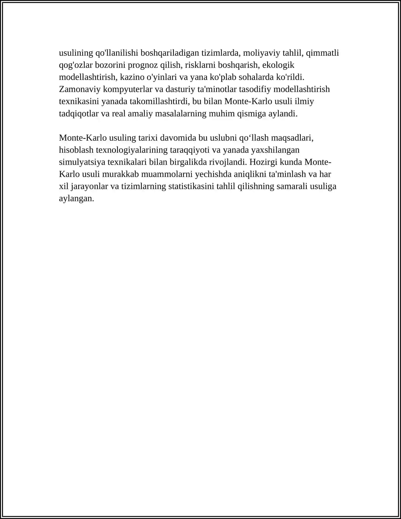 INTEGRALLARNING HISOBLASHNING MONTE-KARLO USULI 4