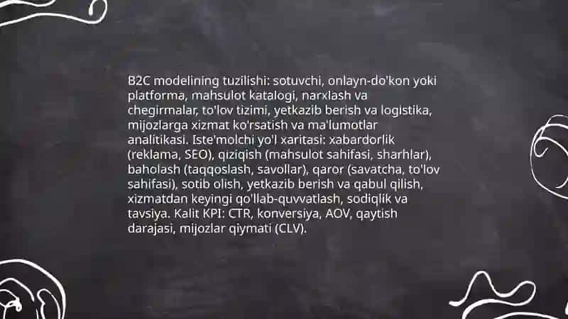 Elektron tijorat biznes modellari 4