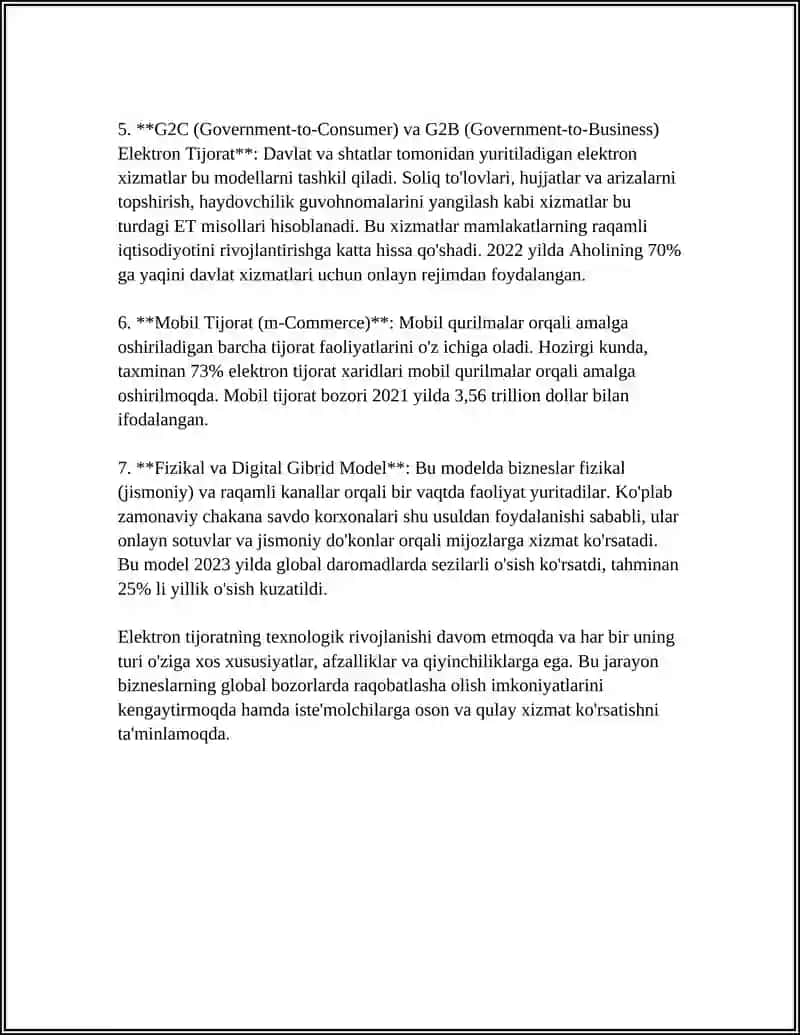 ELEKTRON TIJORAT TIZIMLARIDAN FOYDALANISH 4