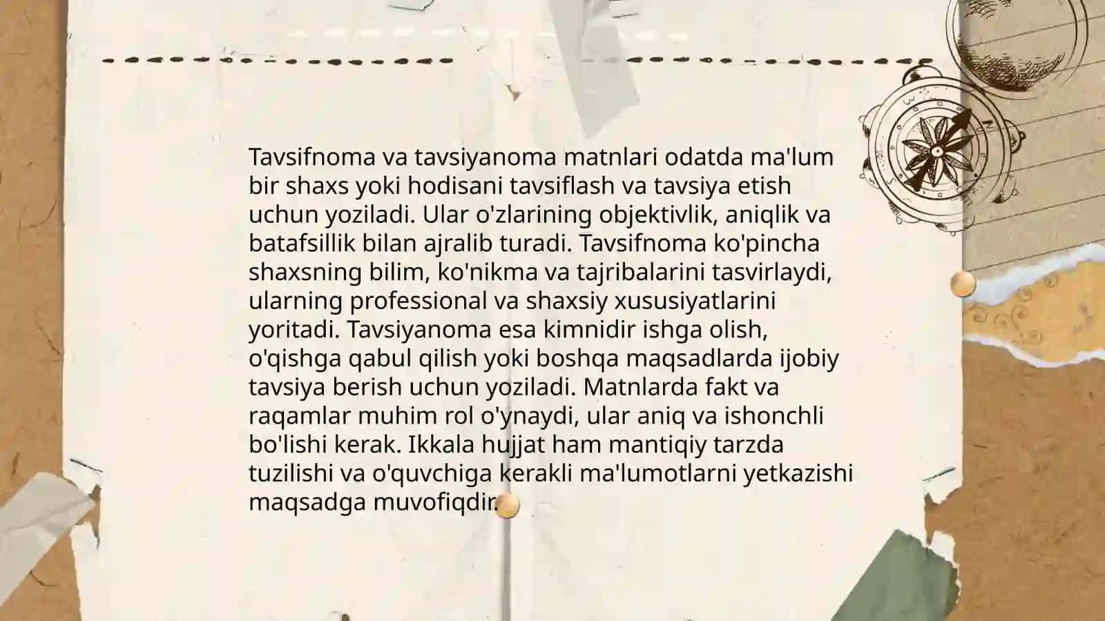 Tavsifnoma va tavsiyanoma matnlarining o'ziga xosliklari 4