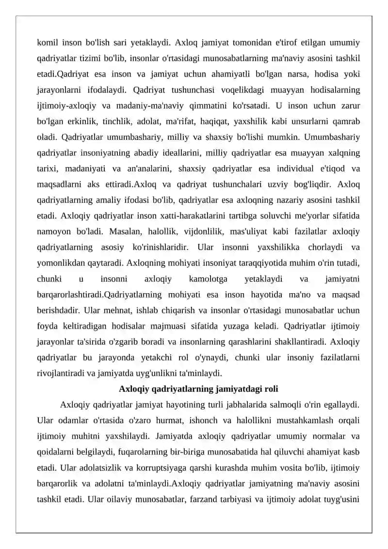 Axloqiy qadriyatlar ijtimoiy ish etikasi amaliyot asosi sifatida 4