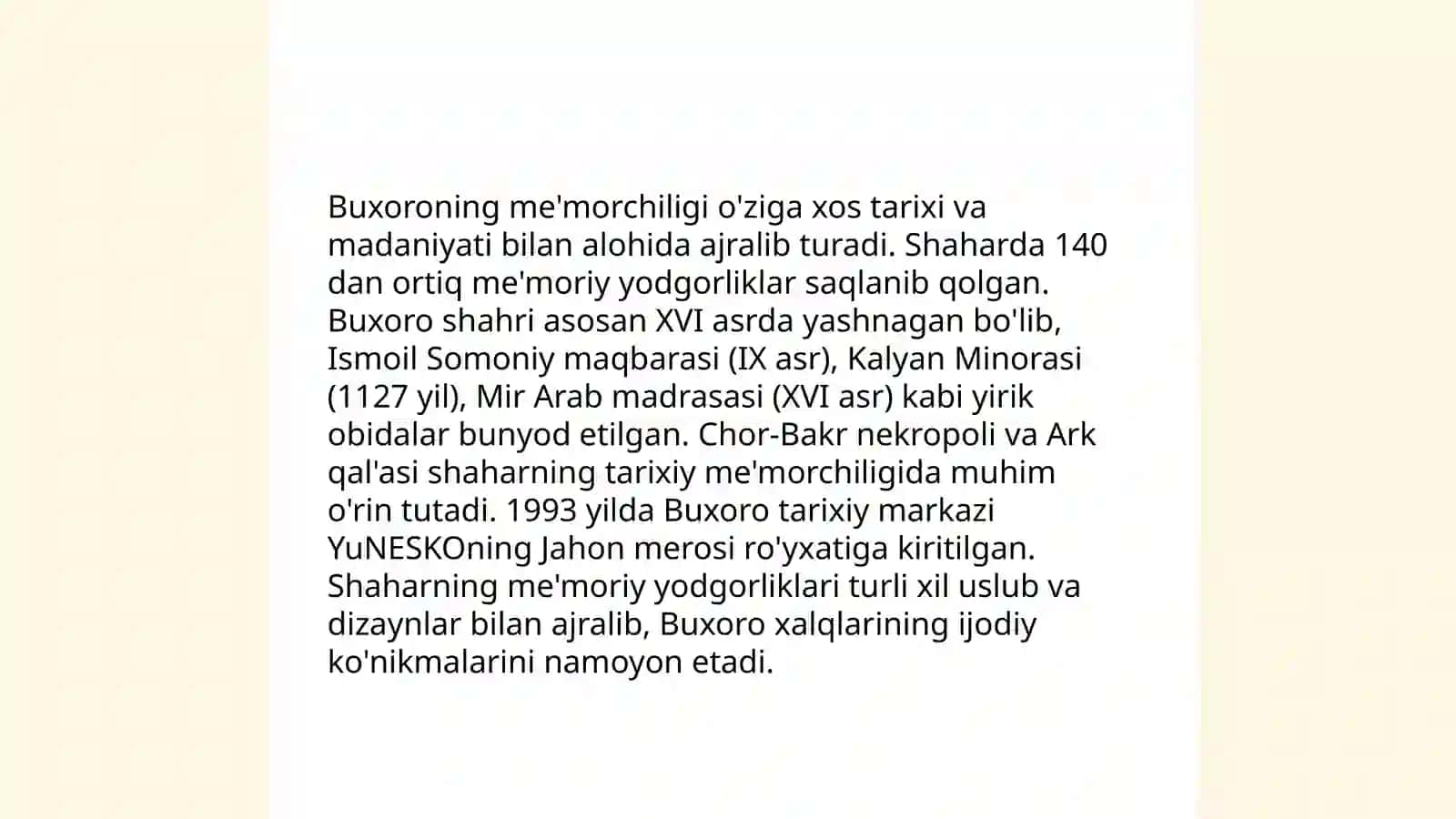 Buxoro davlat badiiy me'morchilik muzey qoʻriqxonasi 4