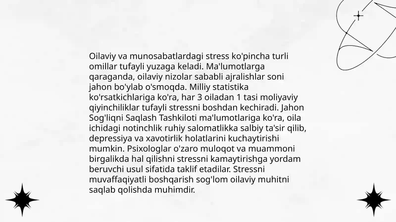 Stressga ta'sir etuvchi omillar 4