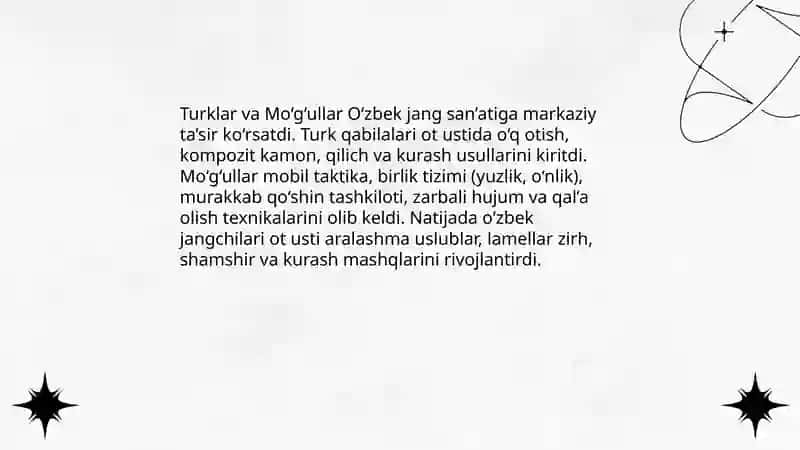 O’zbek jang san’atini tarixi 4