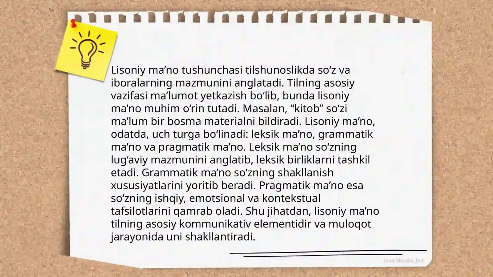 Lisoniy shakl va lisoniy ma'no. V.Gumboldtning Tilning tashqi va ichki shakli to'g'risidagi ta'limoti 4