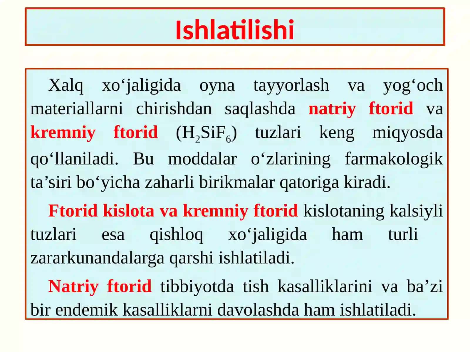 ALOHIDA USULDA AJRATIB TAHLIL QILINADIGAN MODDALAR 4