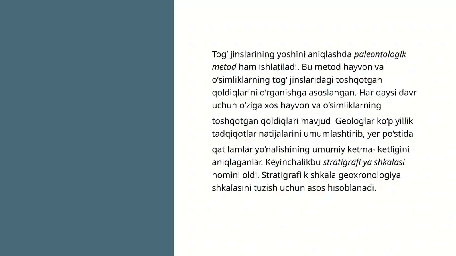 Geoxronolgikjadvalasosiytog’hosilbo’lishbosqichlari 4