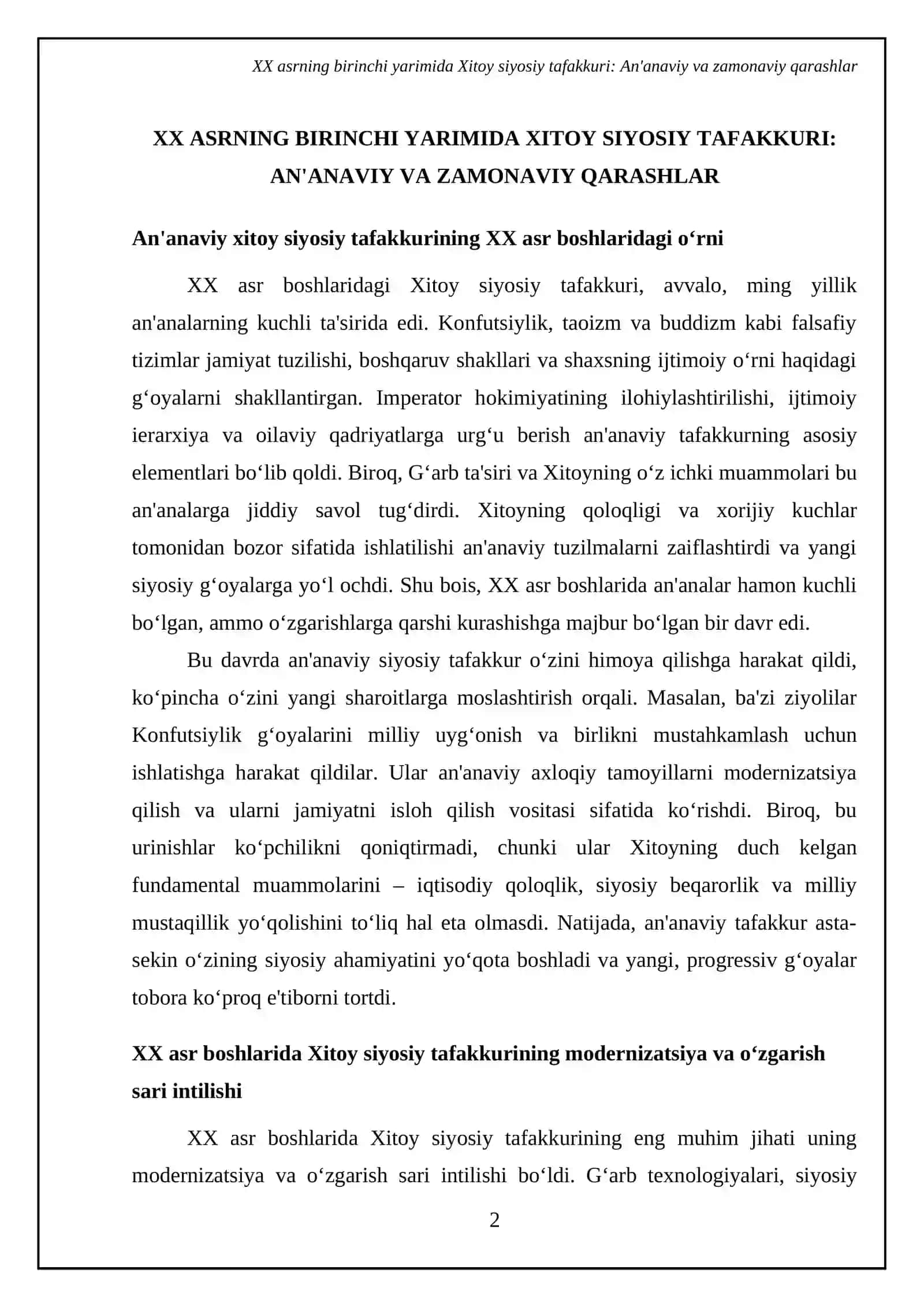XX asrda Xitoyning siyosiy tafakkuri 4