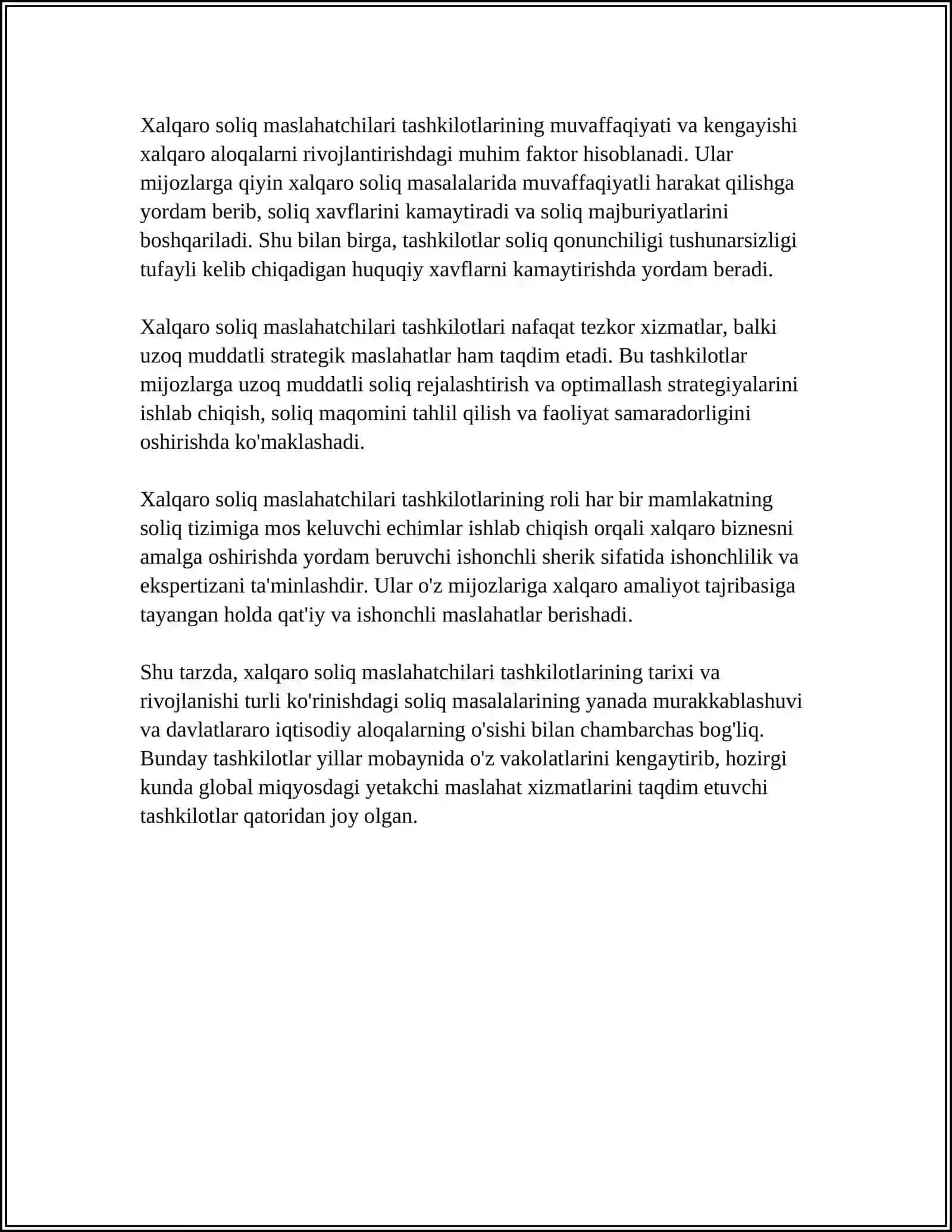 Xalqaro Soliq Maslahatchilari Tashkilotlari 4