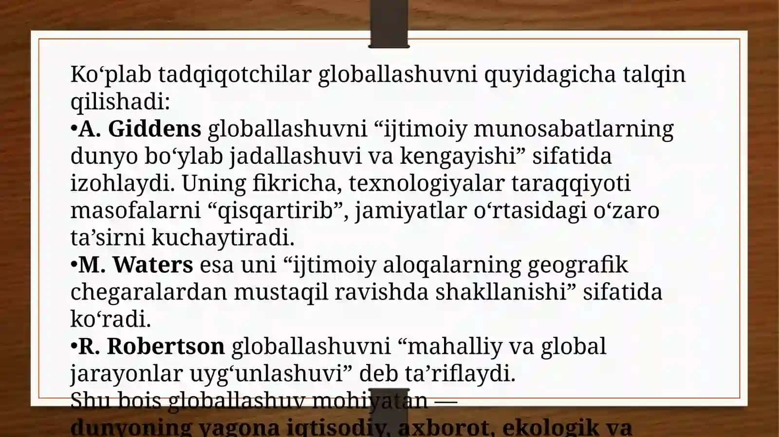 Globalization and Global Studies 4