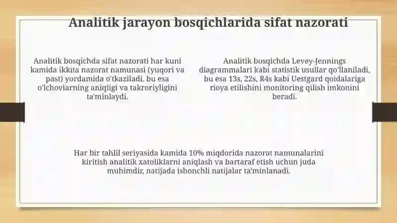 Laboratoriya tibbiy-biologik testlarida oʻlchash aniqligini taʼminlash masalalari 4