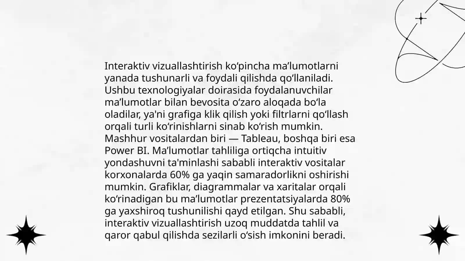Malumotlarni vizuallashtirish uchun kreativ yondashuvlar 4