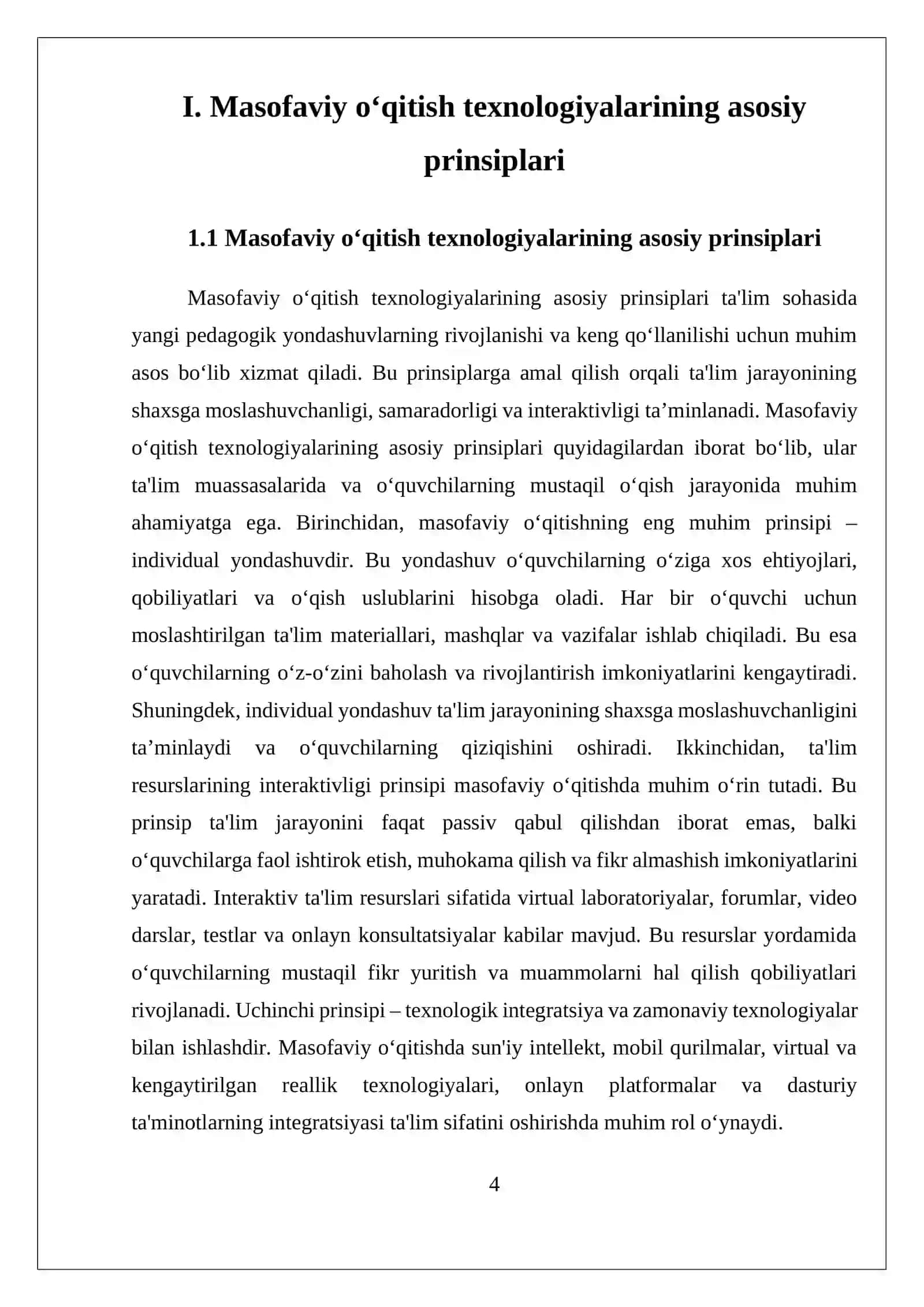 Masofaviy va Modulli Oʻqitish va Ularning Rivojlanish Bosqichlari 4