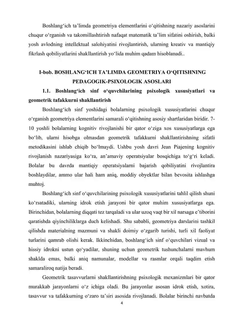 Boshlangʻich taʼlimda geometriya elementlarini oʻqitish 4