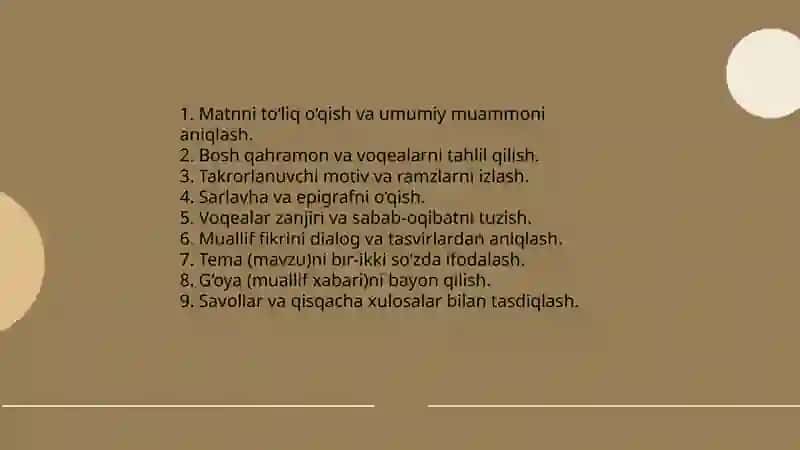 Asar matni ustida ishlash 4