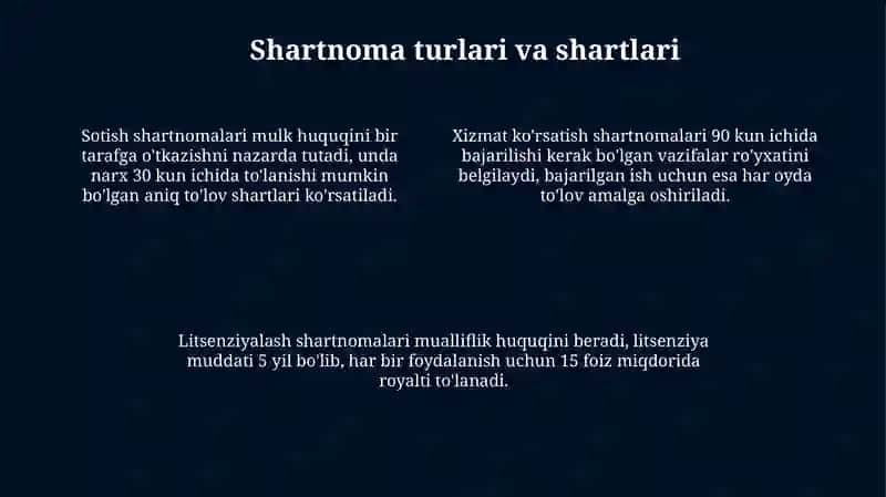 Kichik va yirik biznes oʻrtasidagi shartnomaviy munosabatlar 4