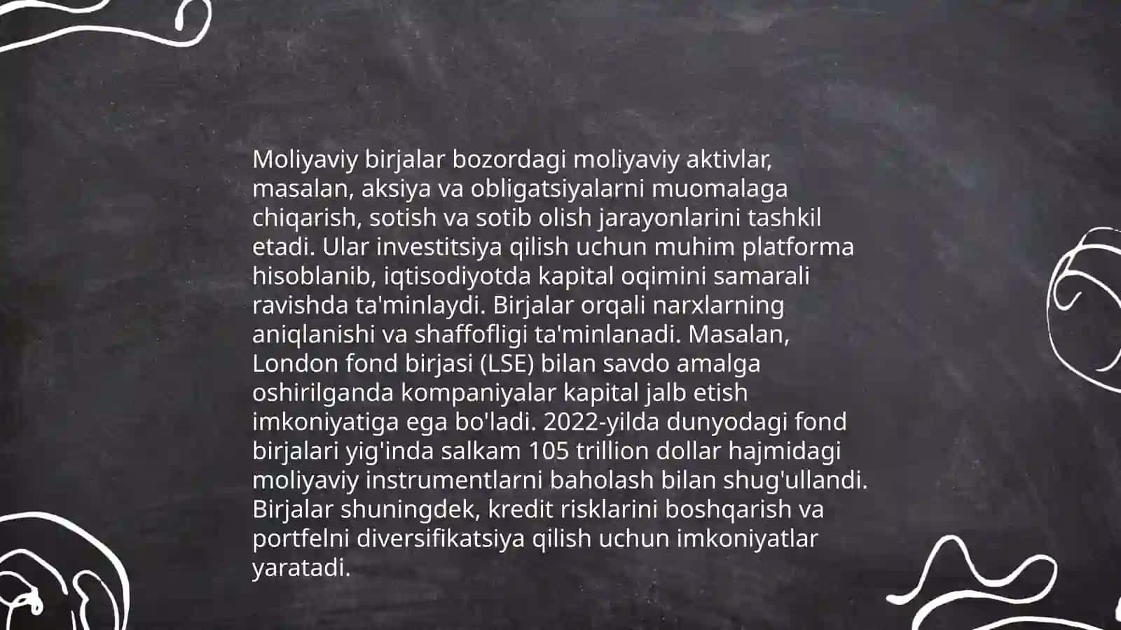 Moliyaviy birjalar va ularni tartibga solish 4