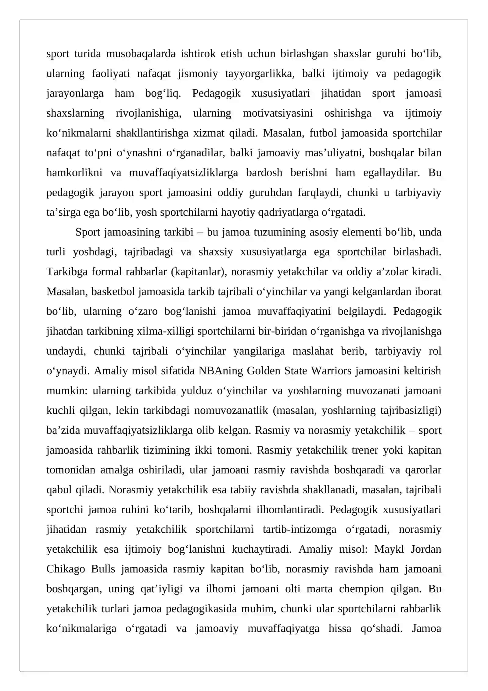 Sport jamoasini jipsligi va uni uyushtirishning asosiy vositalari va uslubiy asoslari 4