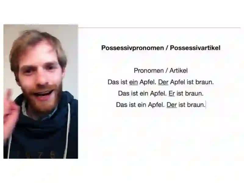 Thema Nomen und Artikel.possesivartikel 4