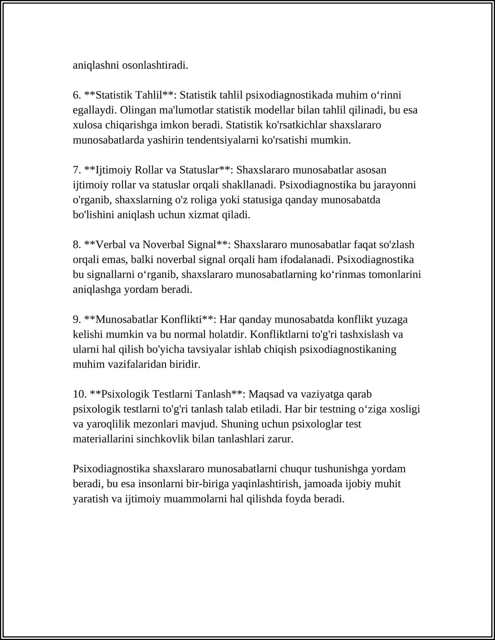 SHAXSLARARO MUNOSABATLAR PSIXODIAGNOSTIKASI USULLARI 4