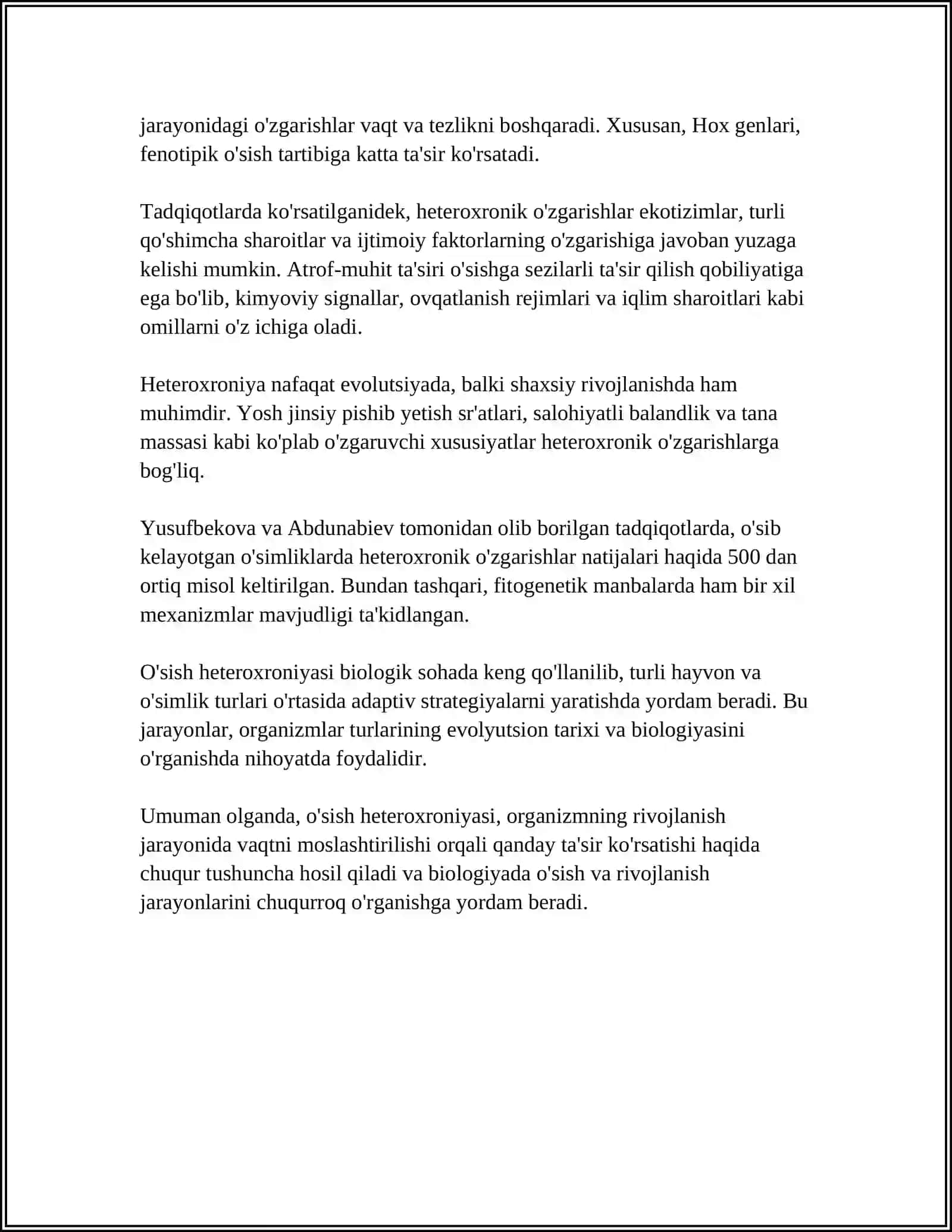 O'SISH VA RIJOVLANISH GETEROXRONISYASINI JADVAL VA SXEMALAR TARZIDA O'RGANISH 4