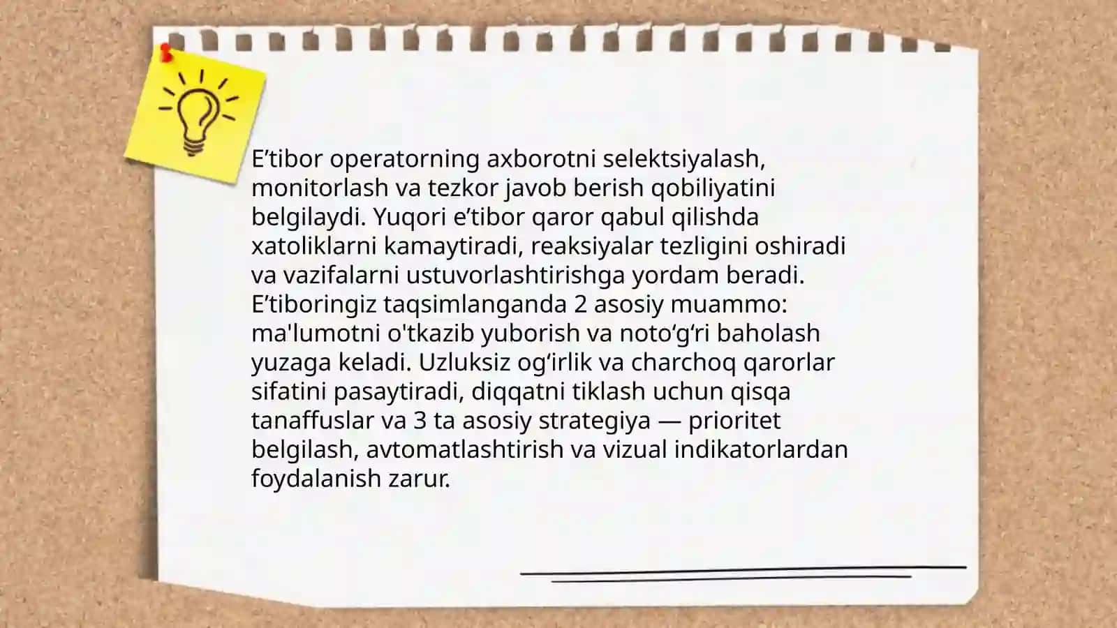 Operator faoliyatida bilish jarayonining orni 4