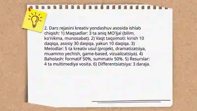 Pedagog faoliyatiga kreativ yondashuv 4