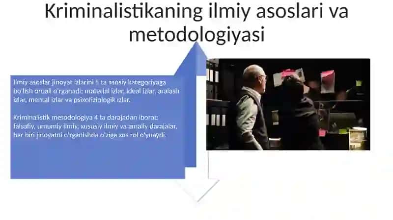 Kriminalistikaning tizimi, vazifalari va metodalari 4