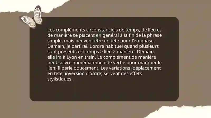 La construction des phrases simples: ordre des mots et variations stylistiques 4