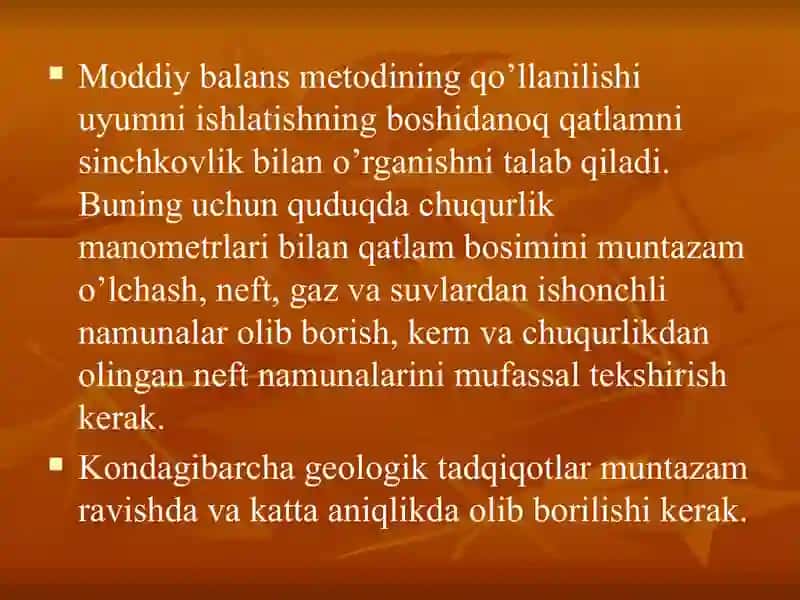 Moddiy Balans Metodi 4